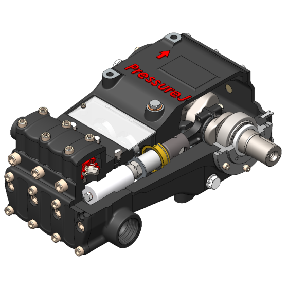 Sewer Jetter Replacement Pumps Cross Sectional View | PressureJet
