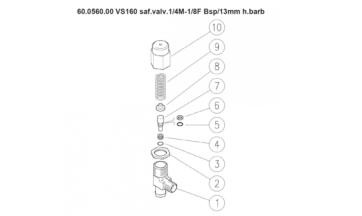 Exploded View VS 160 Safety Valve