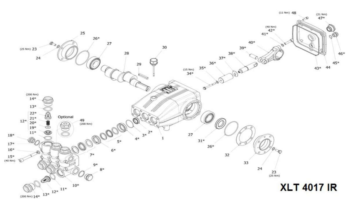 XLT 4017 IR Exploded View